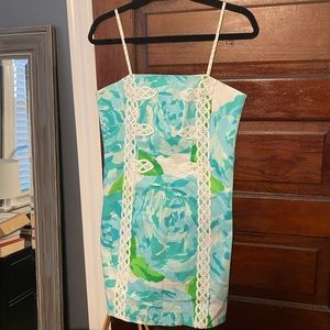 Lilly Pulitzer Strapless Tansy Lace Print Dress